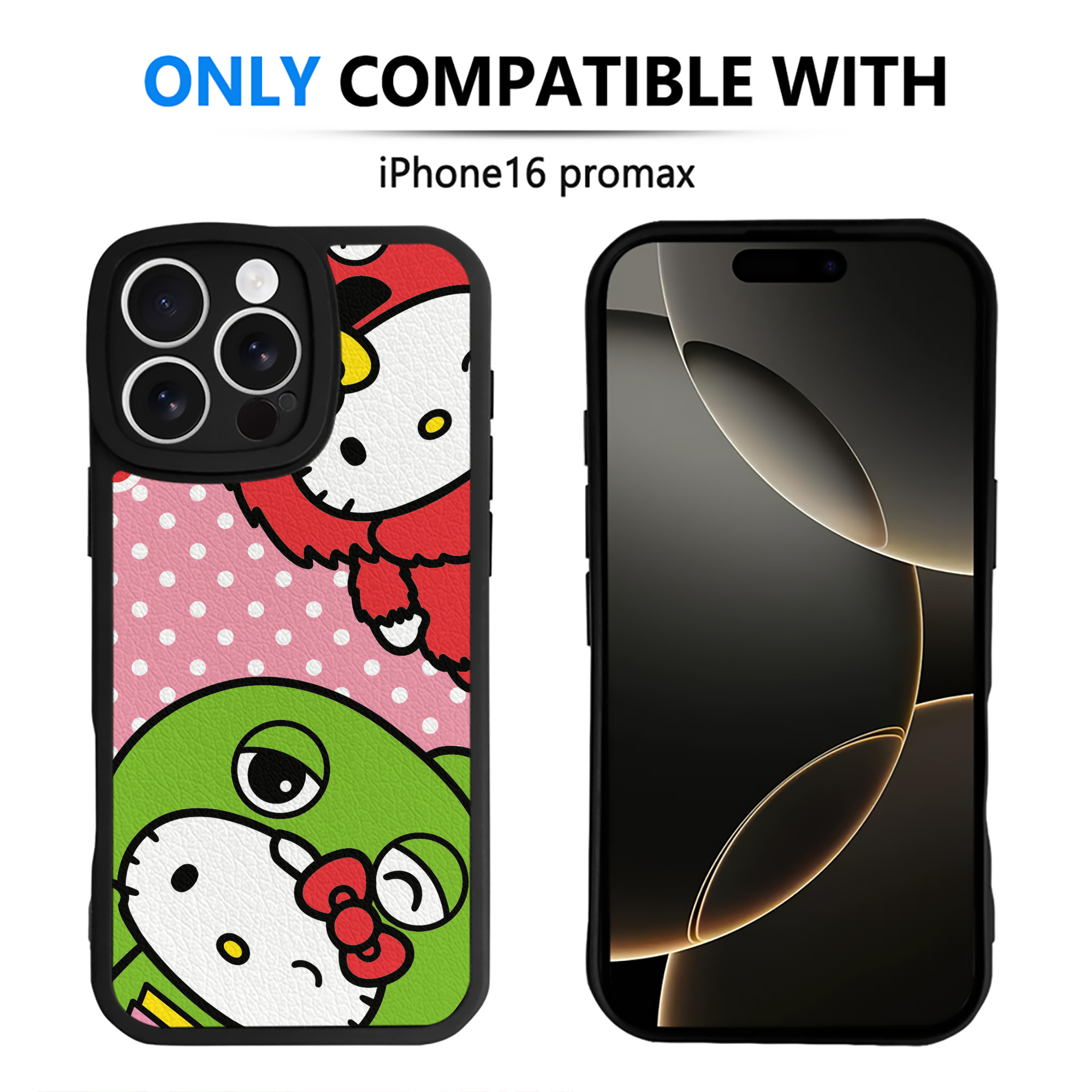 （画像用） Hello Kitty ハローキティ 【iPhone 16シリーズ対応】シリコンスマホケース（レザー調） 材質：シリコン